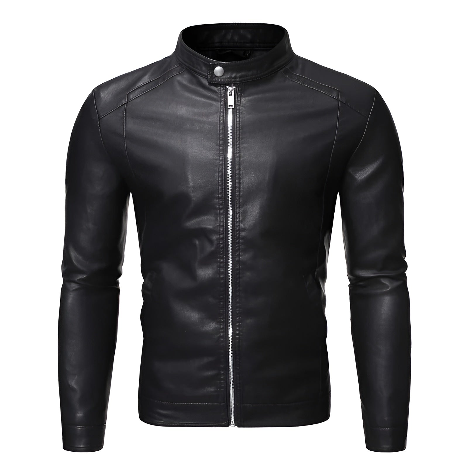 Aurélien | Veste en Cuir Col Montant