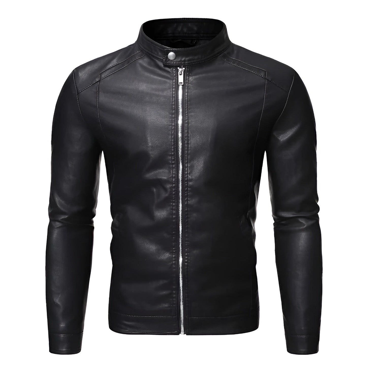 Aurélien | Veste en Cuir Col Montant