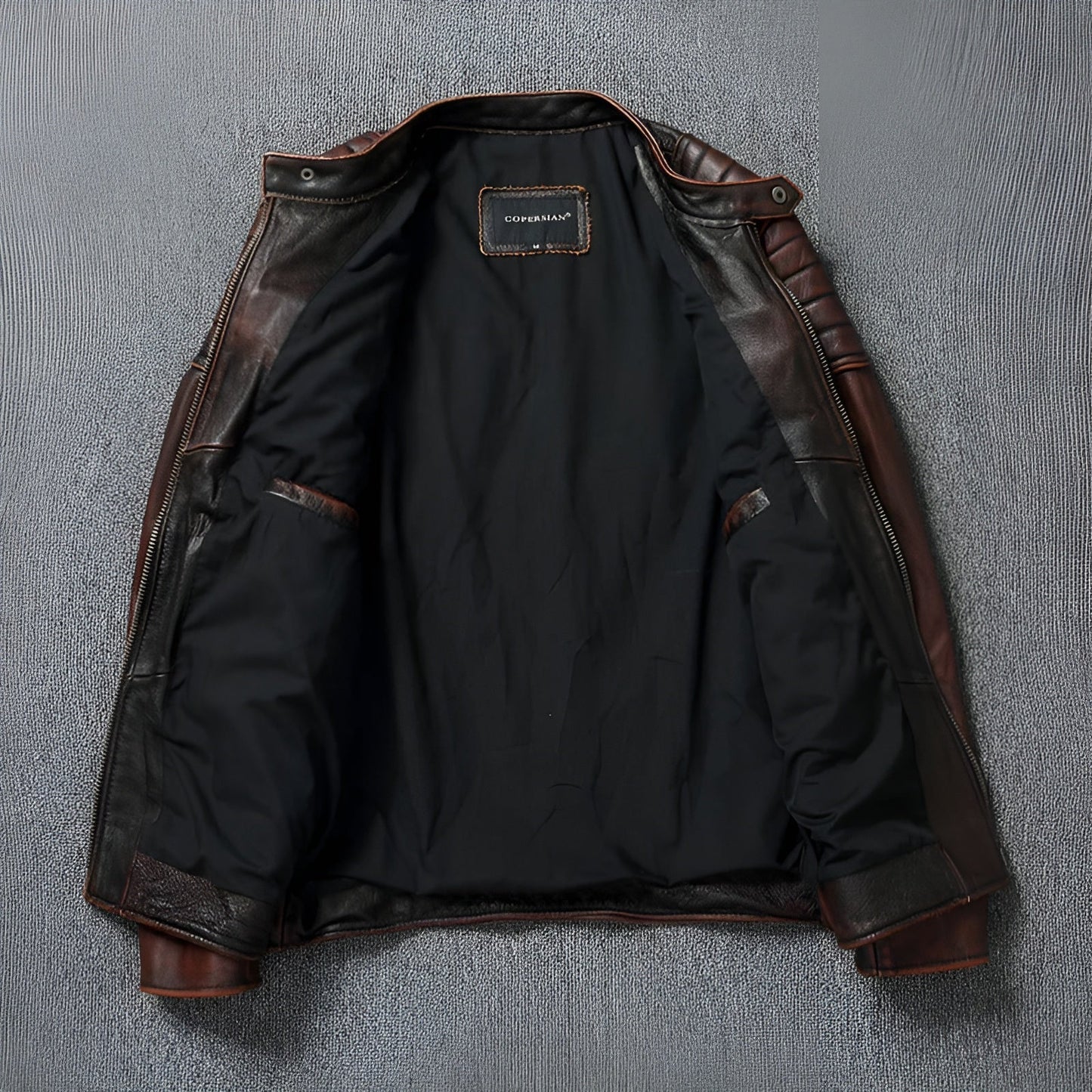 Fabien | Veste Cuir Vintage Texturé