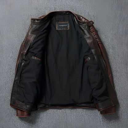 Fabien | Veste Cuir Vintage Texturé