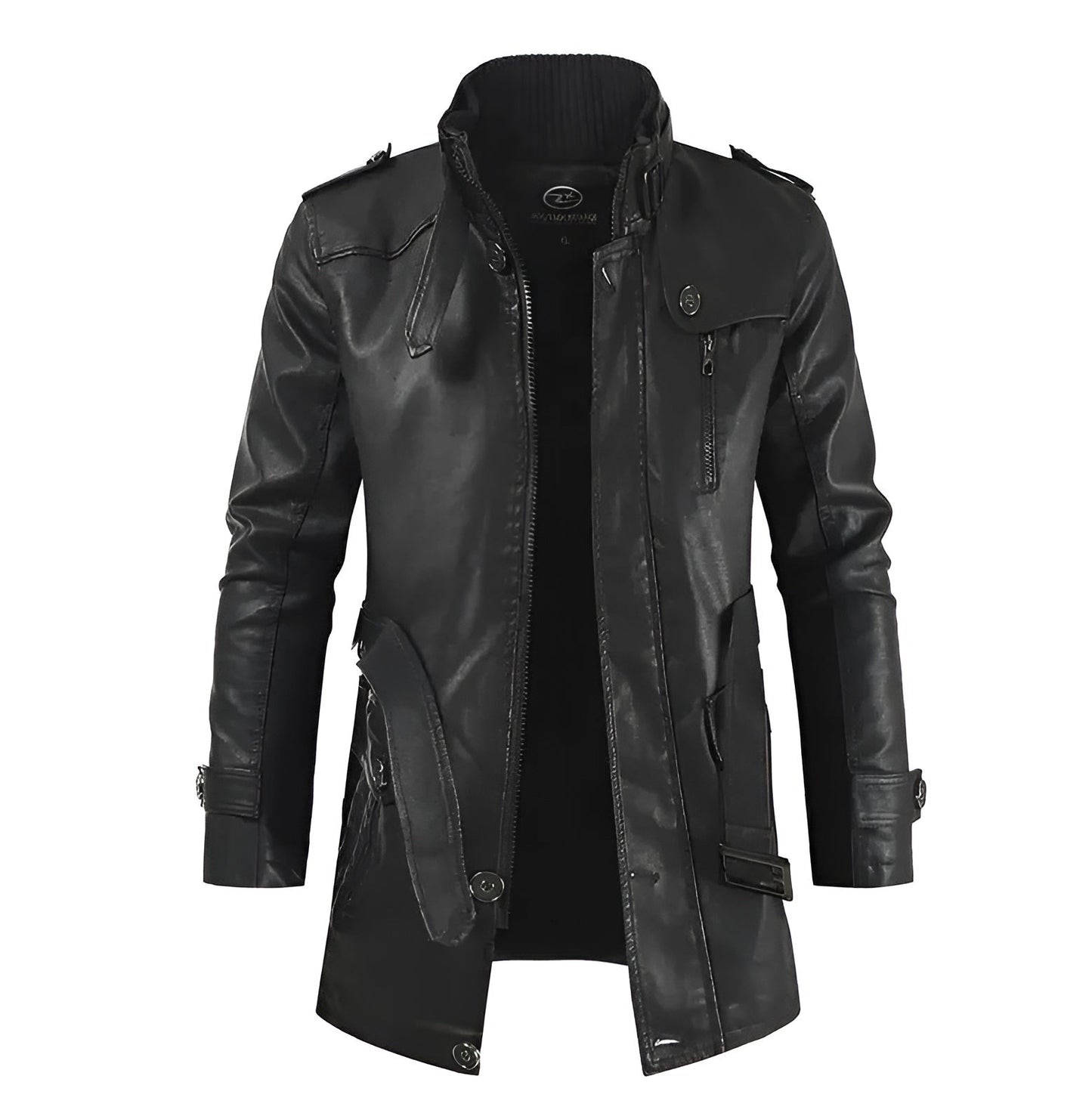 Romain | Manteau Long en Cuir Élégant