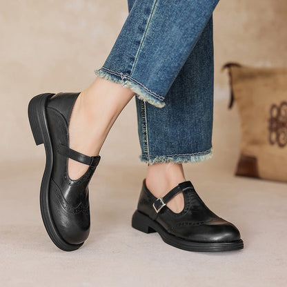 Charlotte | Classique Cuir Mary Jane Plates