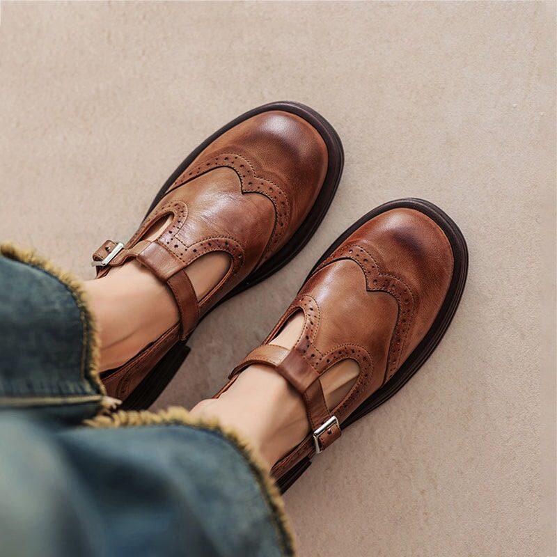 Charlotte | Classique Cuir Mary Jane Plates