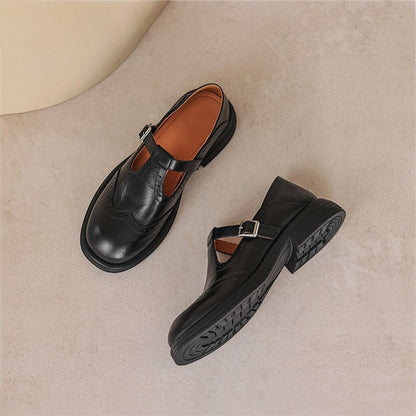 Victoria | Classique Cuir Mary Jane Plates