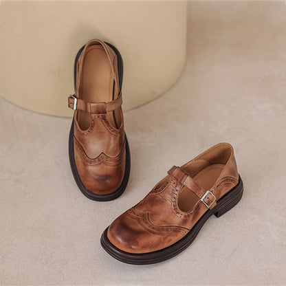 Victoria | Classique Cuir Mary Jane Plates