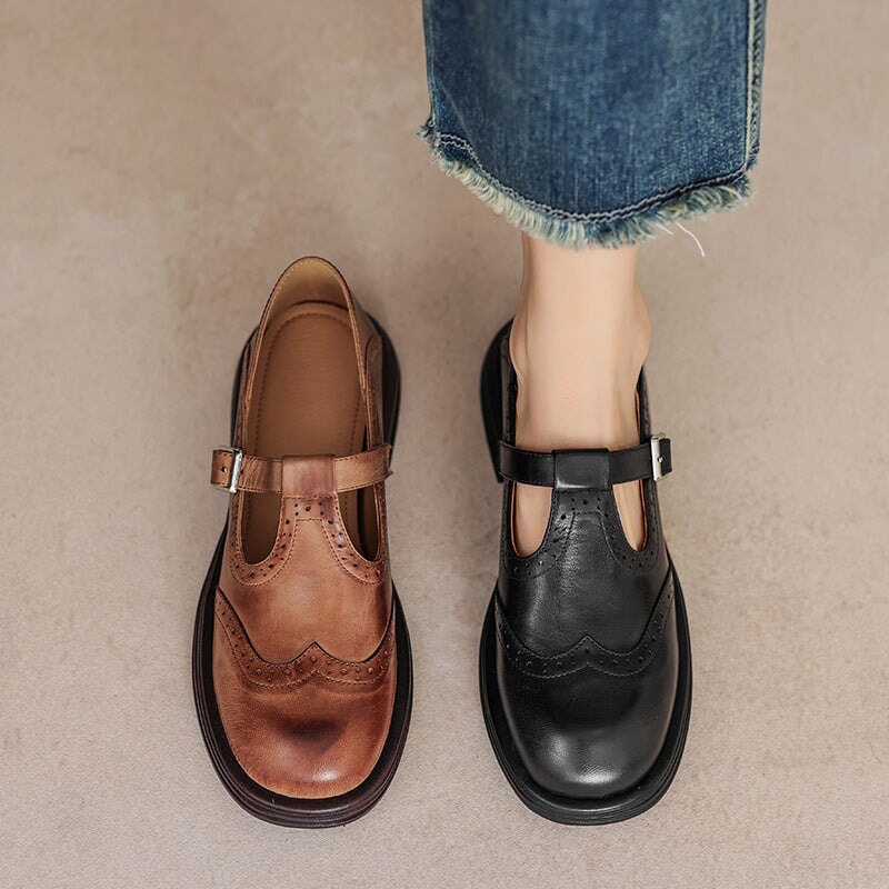 Victoria | Classique Cuir Mary Jane Plates