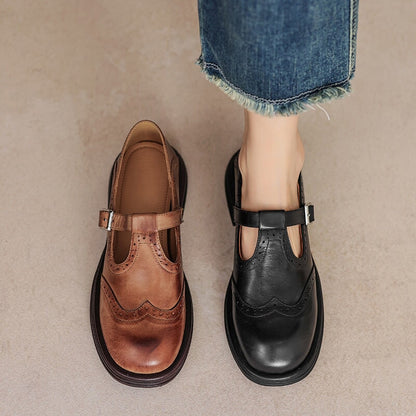Charlotte | Classique Cuir Mary Jane Plates