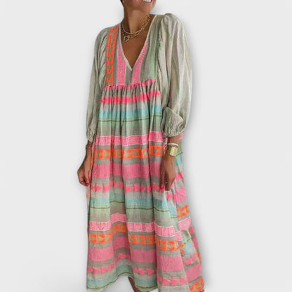 Brielle | Vibrant Été Robe Mi-Longue