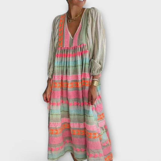 Brielle | Vibrant Été Robe Mi-Longue