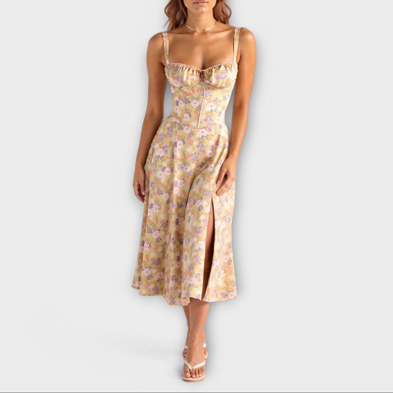 Margot | Robe Midi à Corsage