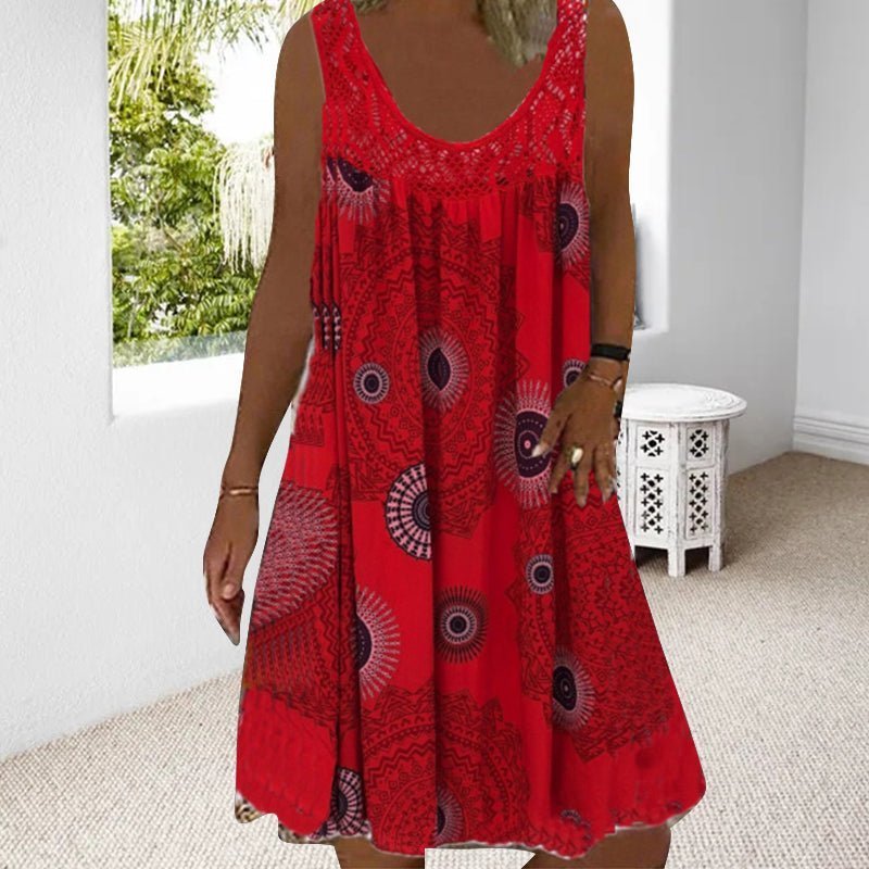 Serena | Fluide Plage Robe Mi-Longue