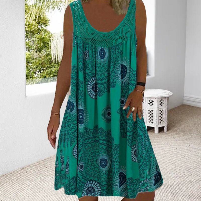 Serena | Fluide Plage Robe Mi-Longue