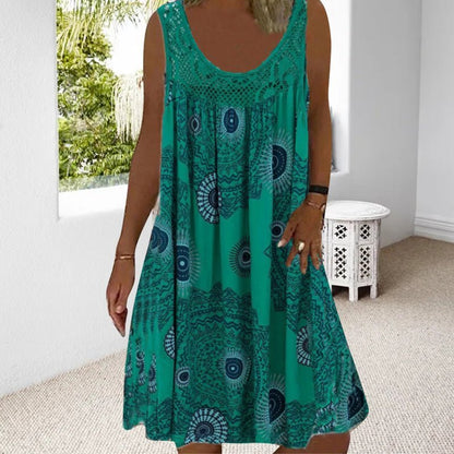 Serena | Fluide Plage Robe Mi-Longue