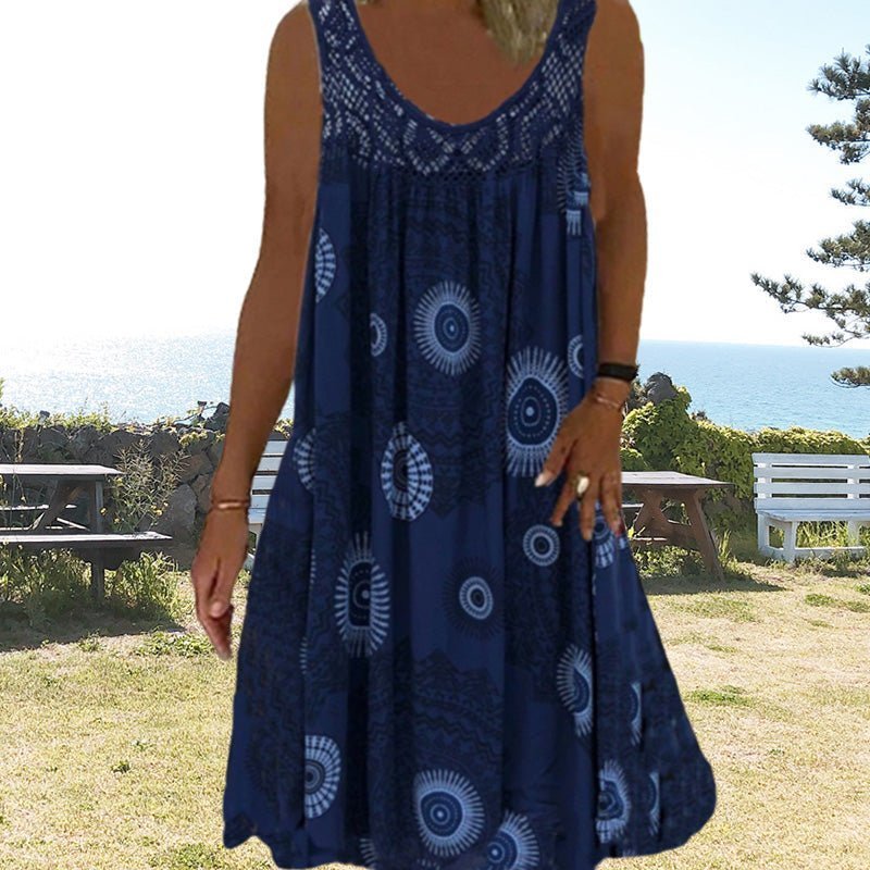 Serena | Fluide Plage Robe Mi-Longue