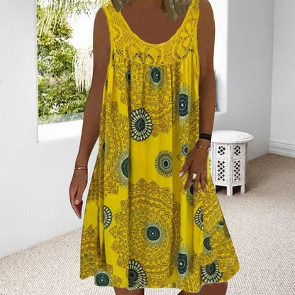 Serena | Fluide Plage Robe Mi-Longue