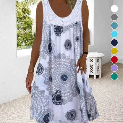 Serena | Fluide Plage Robe Mi-Longue
