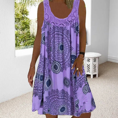 Serena | Fluide Plage Robe Mi-Longue