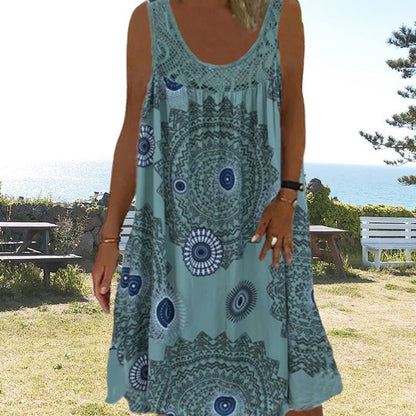 Serena | Fluide Plage Robe Mi-Longue