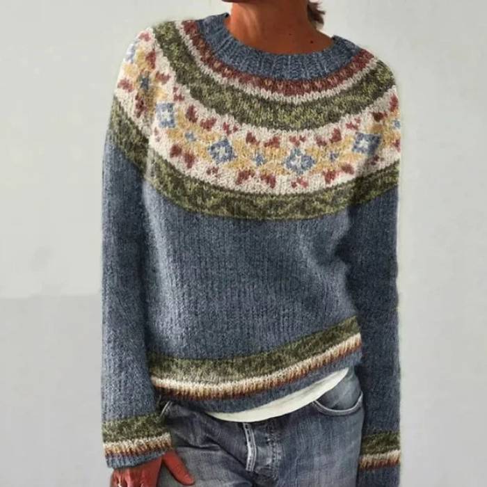 Hazel | Pull Rétro Scandinave Tricoté