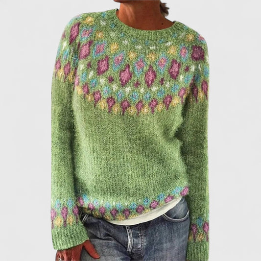 Sandra | Pull Tricoté Style Rétro
