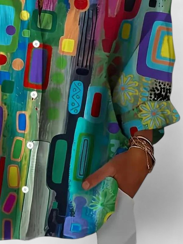 Maya | Geometric Print Blouse