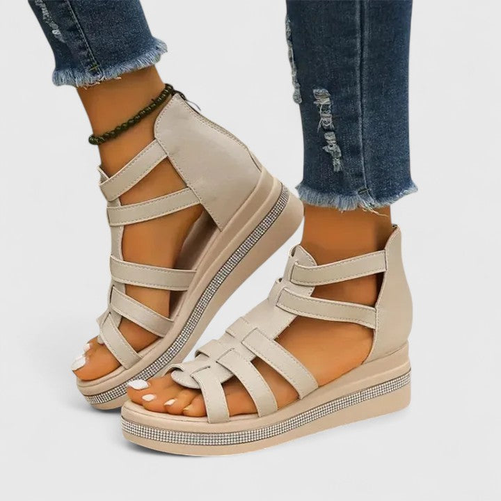 Juliana | Rhinestone Sandales Plateforme
