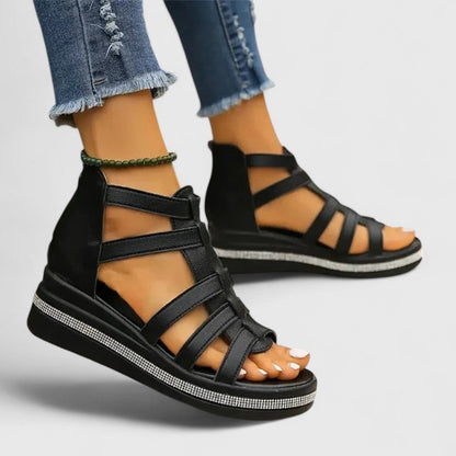 Juliana | Rhinestone Sandales Plateforme