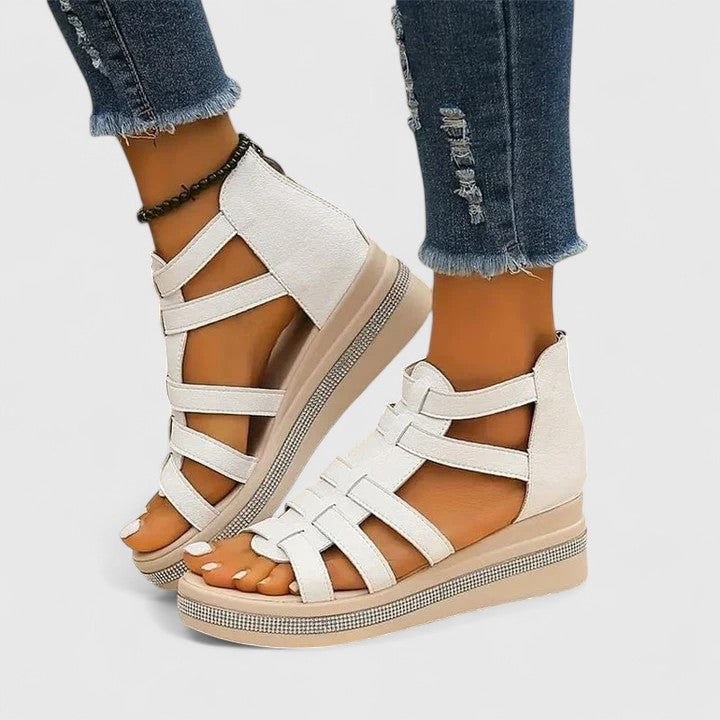 Juliana | Rhinestone Sandales Plateforme