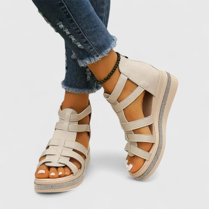 Juliana | Rhinestone Sandales Plateforme