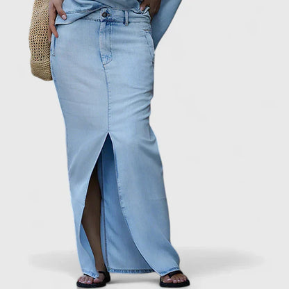 Sophia | Asymmetric Épaules Dénudées Longue Ensemble