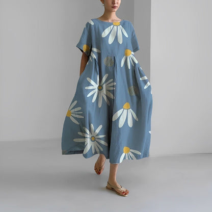 Aria | Floral Robe Mi-Longue